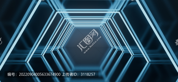 三維科幻發(fā)光通道