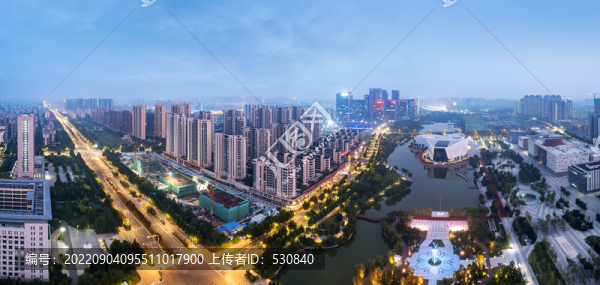 航怕淄博市容市貌夜景大畫幅