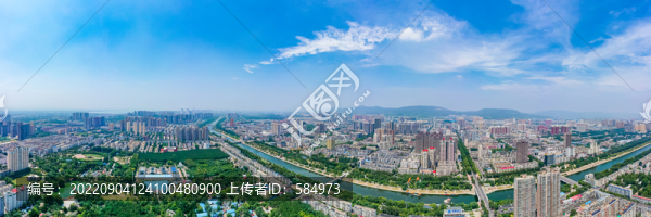 航拍河南平頂山湛河公園游覽區(qū)