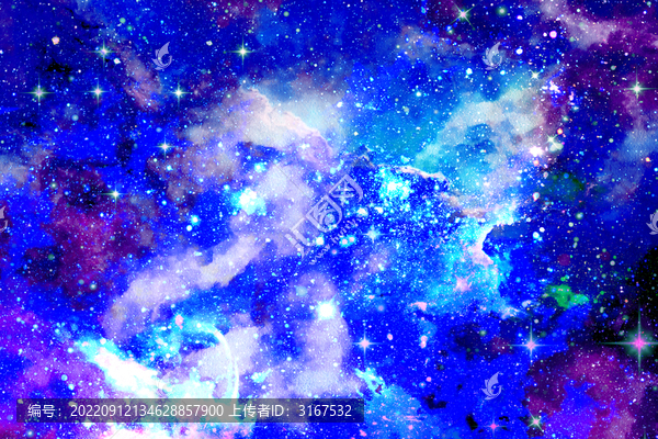 藍色星空婚禮背景