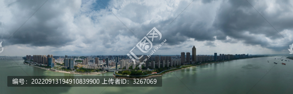航拍安徽省蕪湖市風(fēng)光全景接片