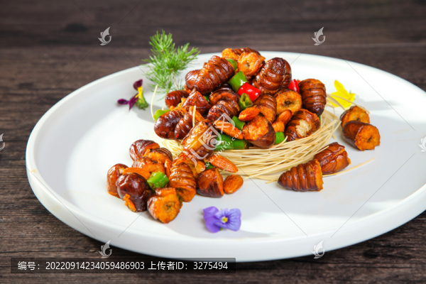 開邊杏仁蠶蛹