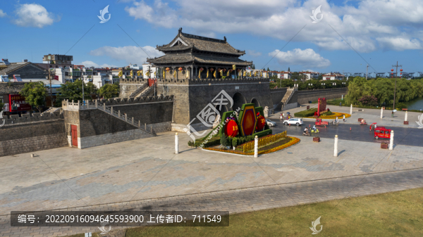 航拍壽縣古城
