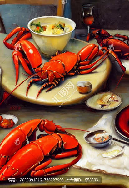 龍蝦素材海報(bào)