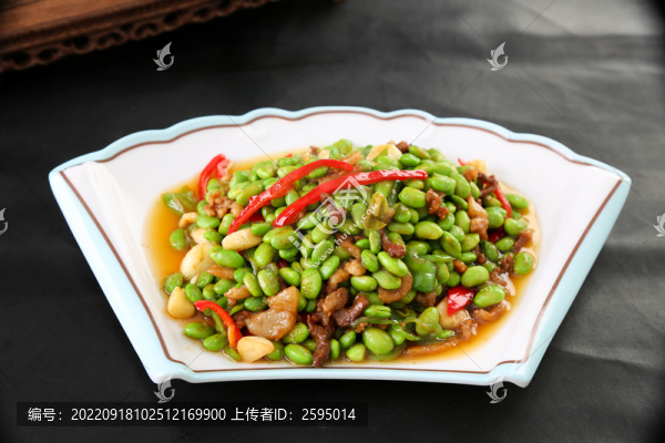 毛豆米炒肉絲