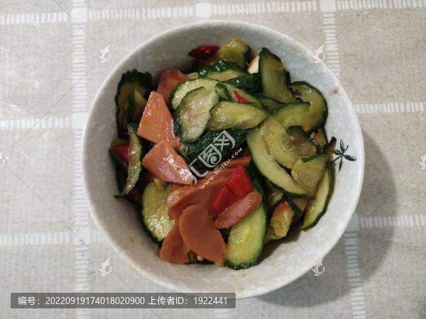 黃瓜炒火腿