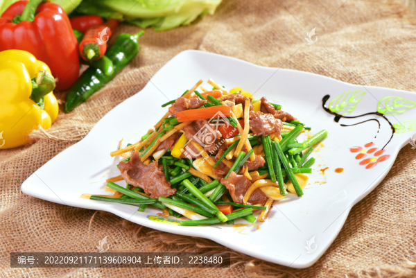 韭菜花炒面肉