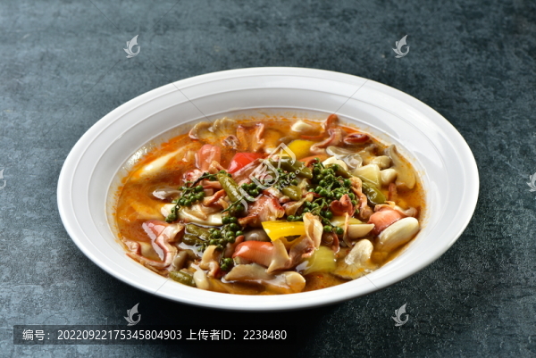 鮮花椒雜菌煮蚌仔
