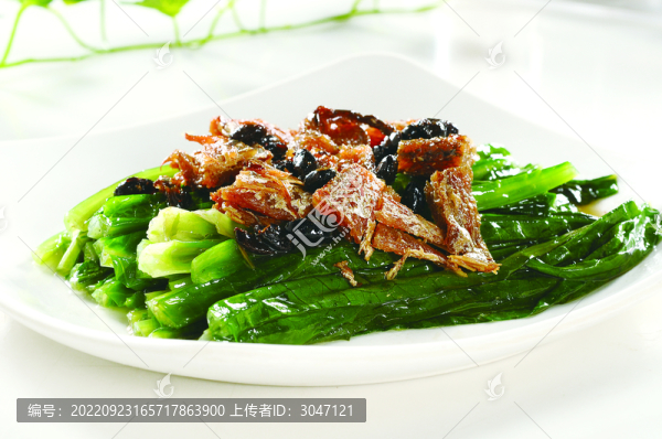 豆豉鯪魚炒油麥菜