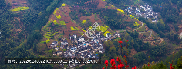歙縣坡山村全景圖