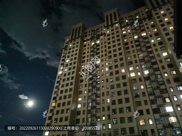 城市樓房燈光