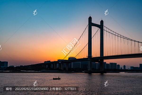 鼓山大橋的夕陽(yáng)