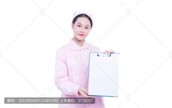 手持病例文件夾的女護(hù)士
