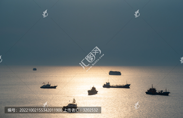 浙江小洋山海邊日落風(fēng)景