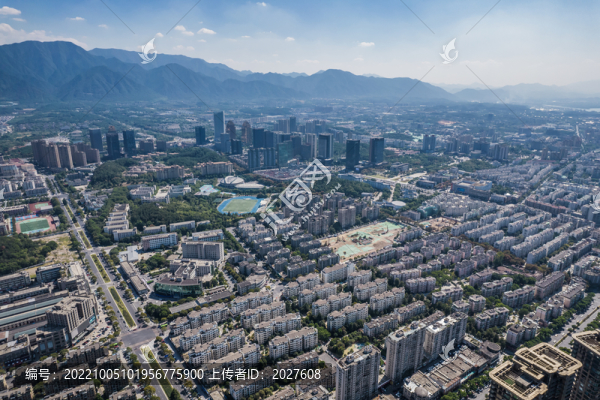 杭州桐廬城市風光航拍