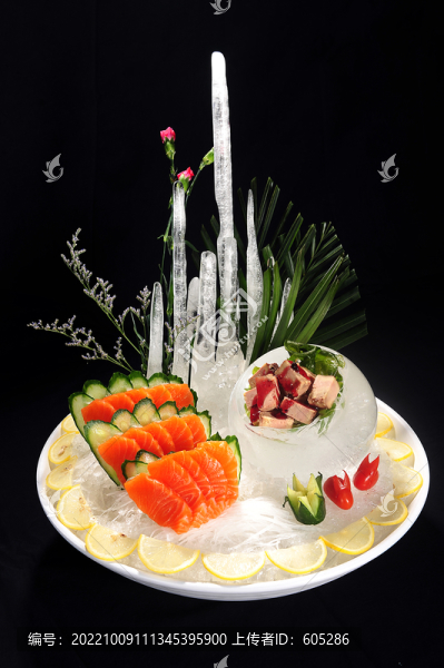 冰鎮(zhèn)三文魚(yú)拼鵝肝