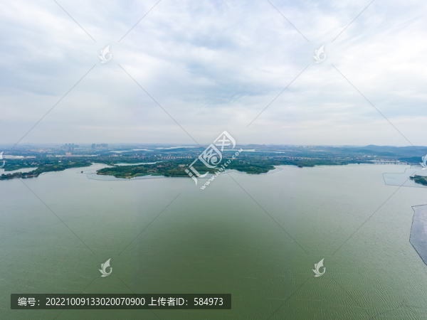 航拍武漢東湖生態(tài)旅游風景區(qū)