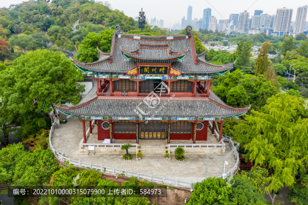 航拍武漢晴川閣景區(qū)