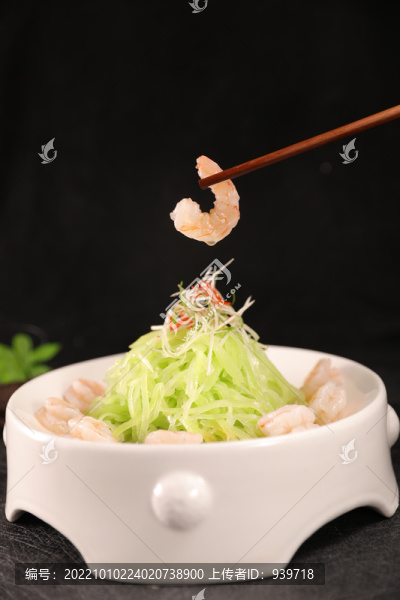 鮮蝦青筍絲
