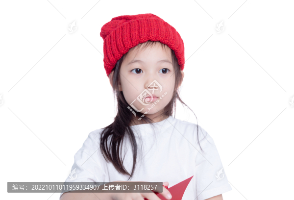 手持紅包的小女學(xué)生