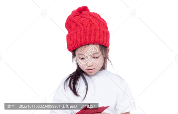 手持紅包的小女孩