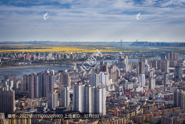 鳥瞰丹東鴨綠江大橋