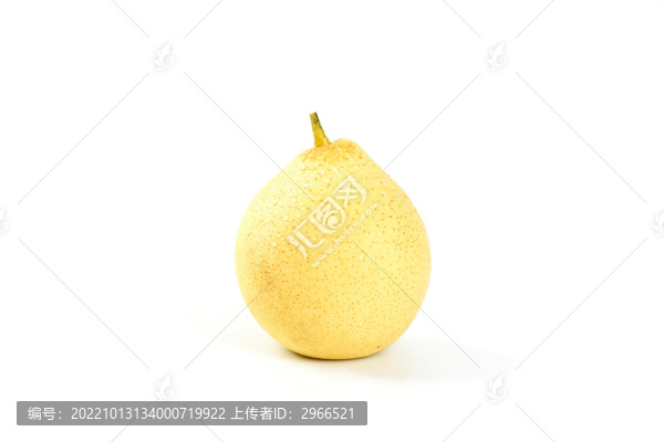 白底圖拍攝一個梨子