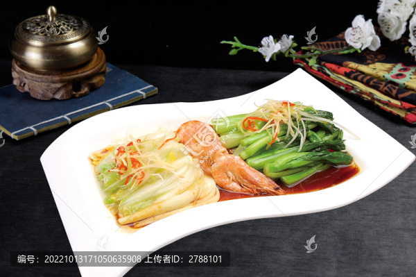 鮮蝦豉油雙蔬