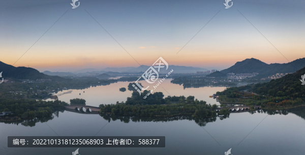 杭州市湘湖景區(qū)航拍