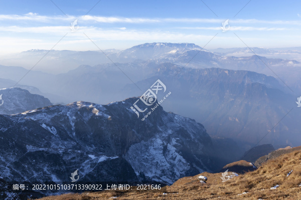 云南昭通大山包雪山冬季風(fēng)景