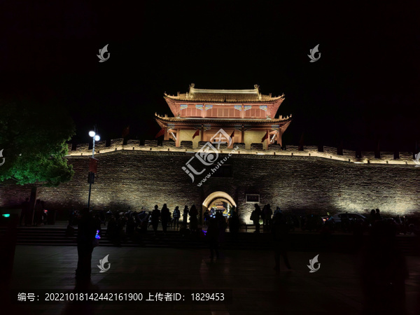 襄陽古城夜景古建筑