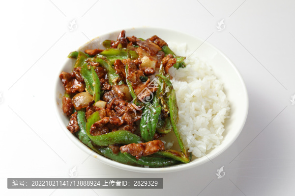 辣椒炒肉蓋碼飯