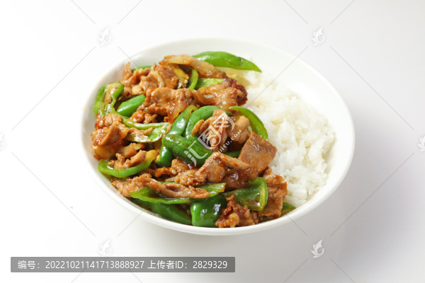 辣椒炒肉蓋碼飯