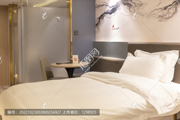 輕奢酒店客房?jī)?nèi)景