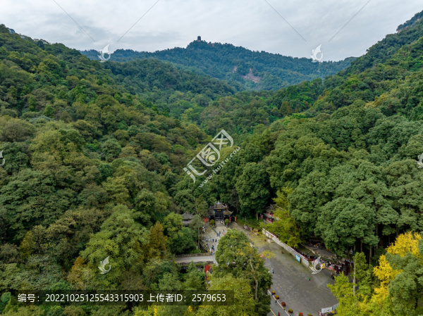 青城山山門及頂峰建筑