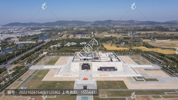 航拍安徽楚文化博物館全景