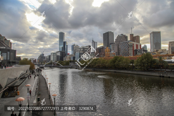 澳大利亞墨爾本亞拉河風(fēng)景圖
