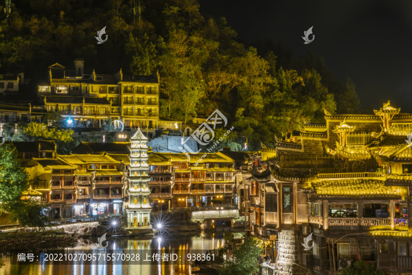 鳳凰古城的夜景