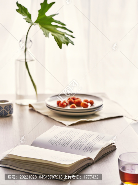窗前的書與靜物