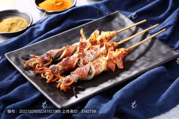烤魷魚筒