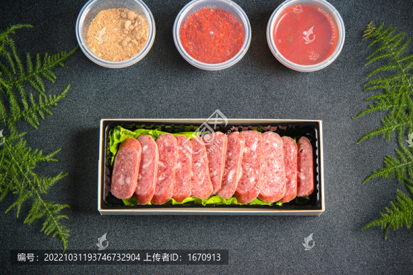 香腸片擺盤