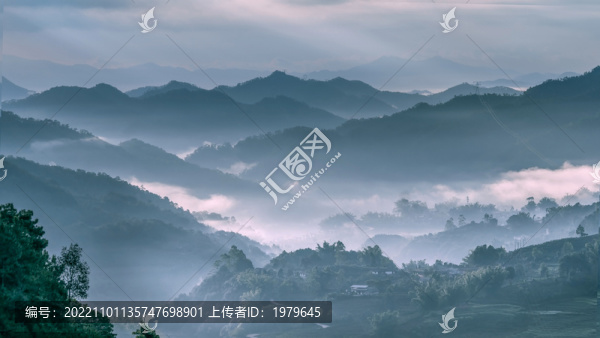 山水霧景