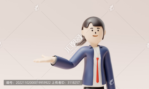 商務(wù)女伸手介紹特寫(xiě)