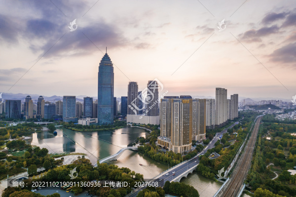 紹興城市風(fēng)光航拍