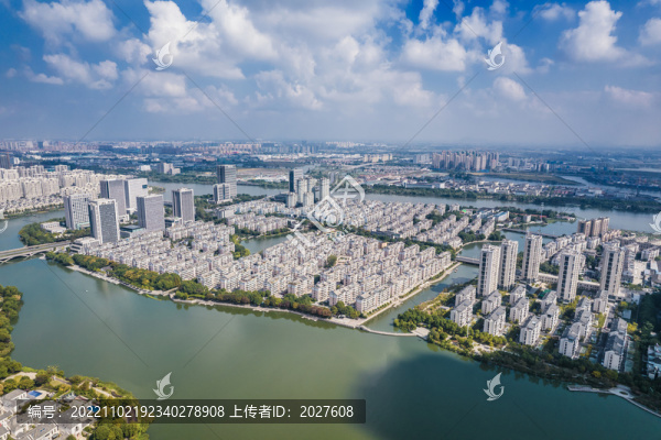 紹興鏡湖新區(qū)城市風(fēng)光航拍