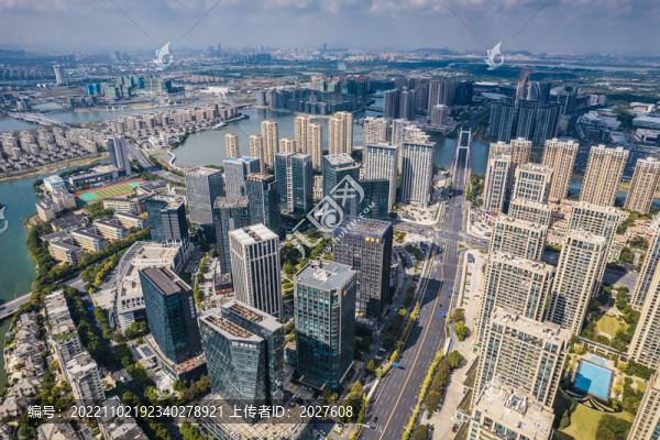 紹興鏡湖新區(qū)城市風(fēng)光航拍