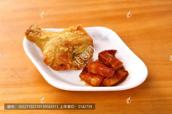 雞腿拼鹵肉