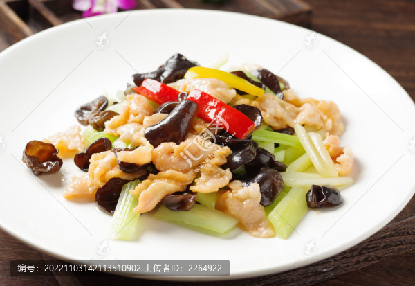 碧綠木耳炒豬頸肉