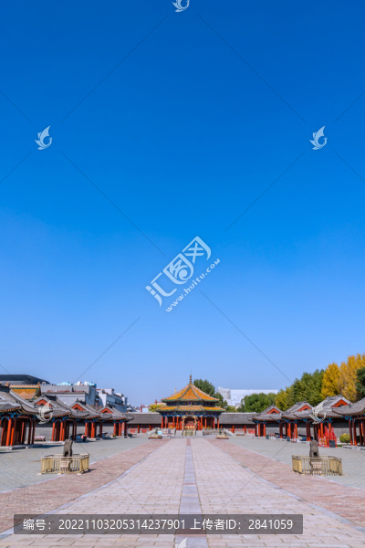 秋天中國沈陽故宮大政殿