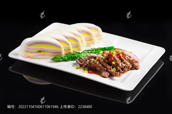 五彩饅頭黑椒牛柳